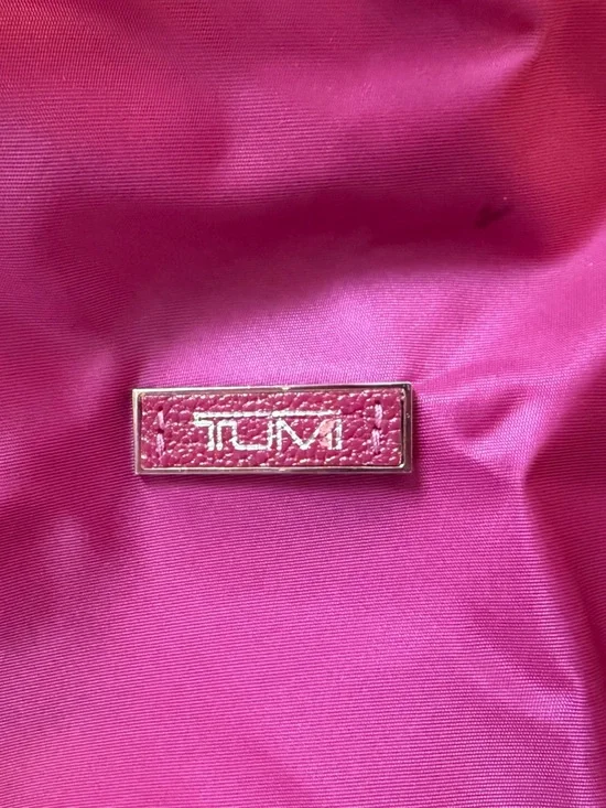 TUMI VOYAGER “JUST IN CASE” NYLON TRAVEL TOTE IN RASPBERRY - Picture 3 of 5